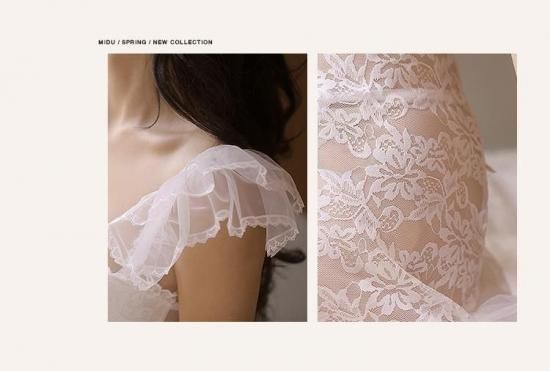 【Meltme】ウェディングドレス ランジェリー ベビードール 花嫁 衣装 純白 フェザー 大人可愛い セクシーコスプレ ストッキング付き