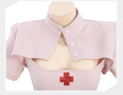 【Meltmeオリジナル】サイドリボン セクシーナース服 セクシーコスプレ - 甘誘惑ミニドレス ニーハイソックス付き