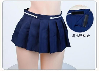 【Meltme】セーラー服 コスプレ セクシー ランジェリー ミニスカ制服 女子高生 JK 衣装 過激 リボン ストッキング付き