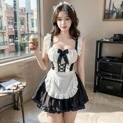 【Meltmeオリジナル】 メイド服 コスプレ クラシック セクシー ランジェリー 可愛い エプロン フリル ハロウィン セクシーコスプレ