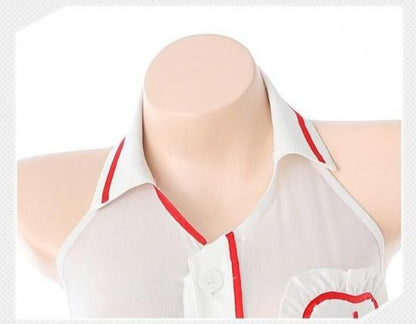 【愛らしいナース×透け感】セクシーナース服 セクシーコスプレ ナース　ストッキング付き | Meltme