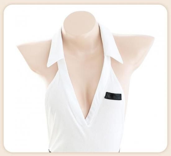 【Meltmeオリジナル】セクシー秘書コスプレ | 深V誘惑・挑発オープンヒップランジェリ