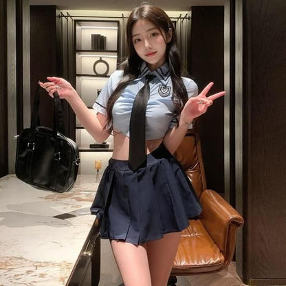 【Meltme】セクシーセーラー服 セクシーコスプレ 学生服 コスチューム ストッキング付き｜制服ランジェリー