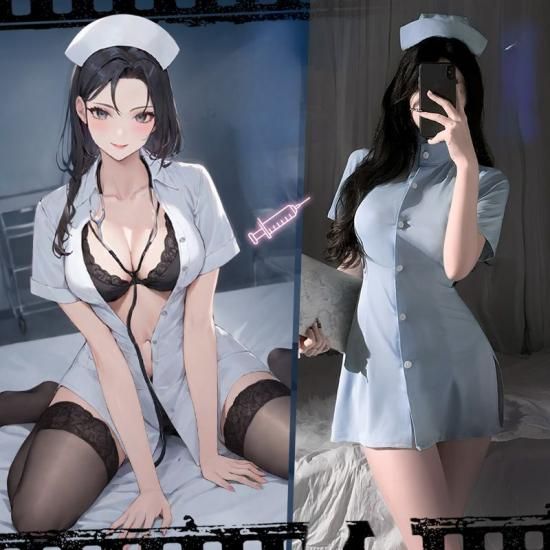 【Meltme】セクシーナース服 コスプレ セクシーランジェリー 4WAYバリエーション｜勝負下着